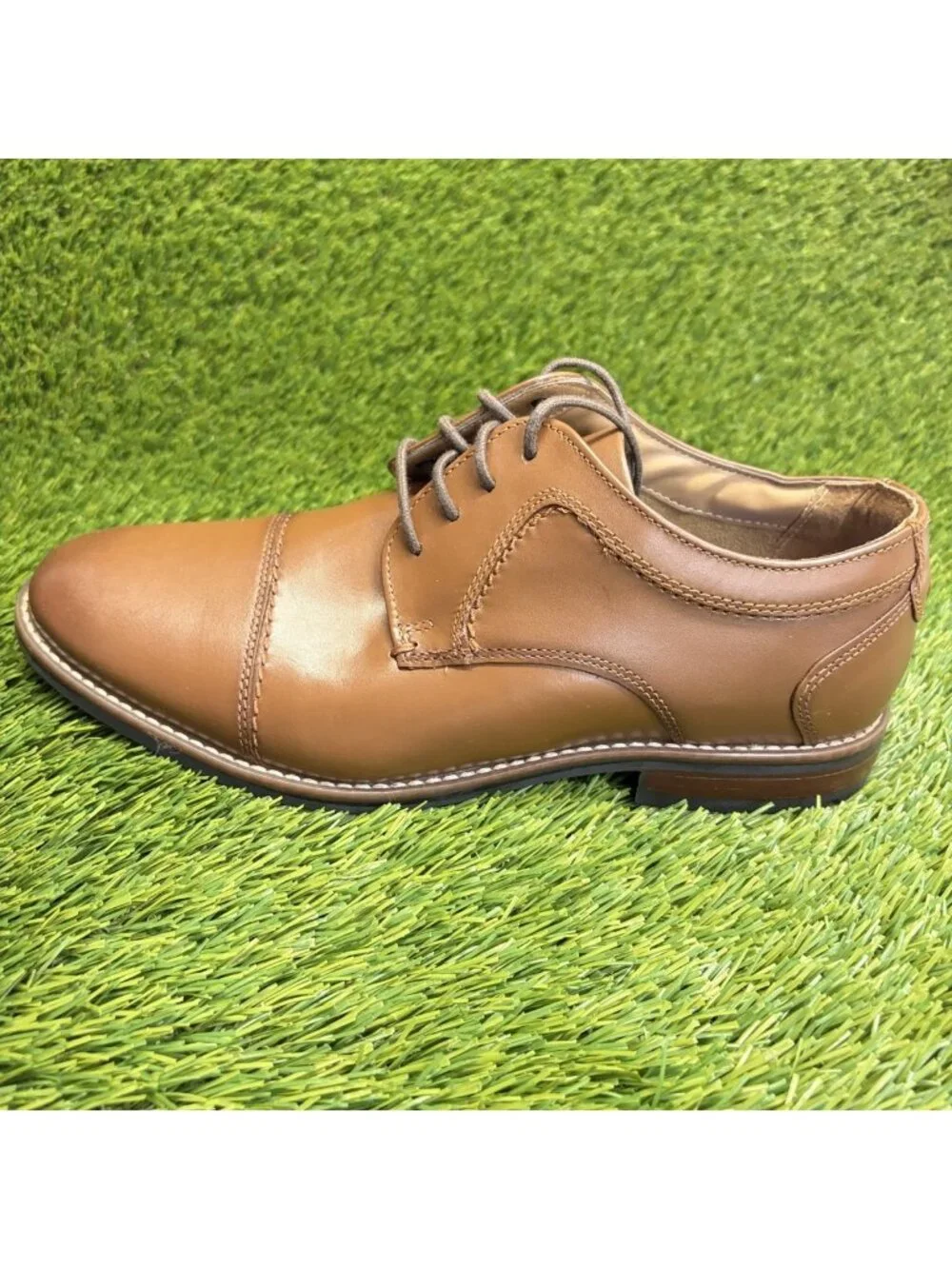 Nunn Bush Westwood Flex Mens Size 8.5 Brown Classic Cap Toe Oxford Dress Shoes